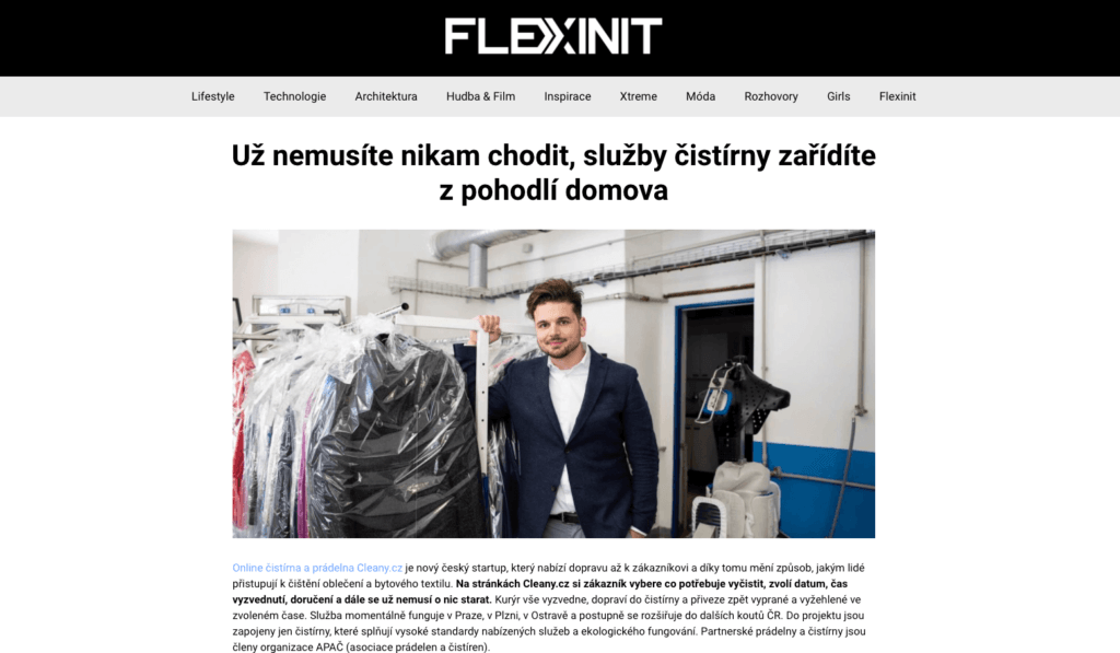 PR článek v magazínu Flexinit.cz