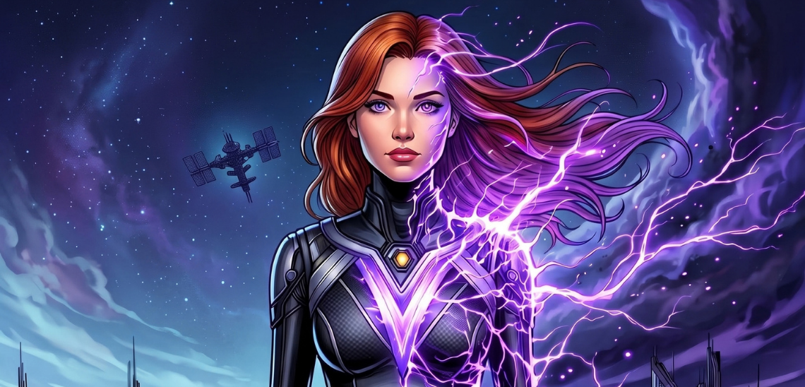 Český sci-fi superhrdinský komiks Violetta